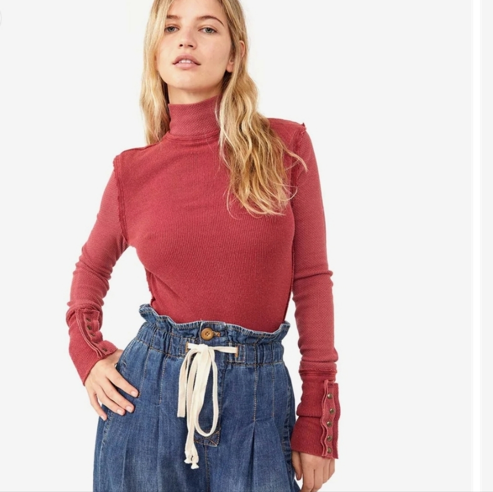Free People Jojo Long Sleeve Layering Thermal Size Small NWT!